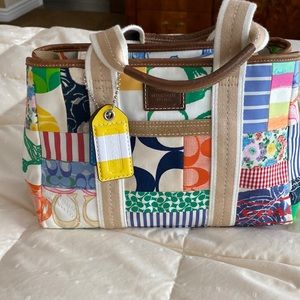 Coach Hampton Signature Patchwork small tote